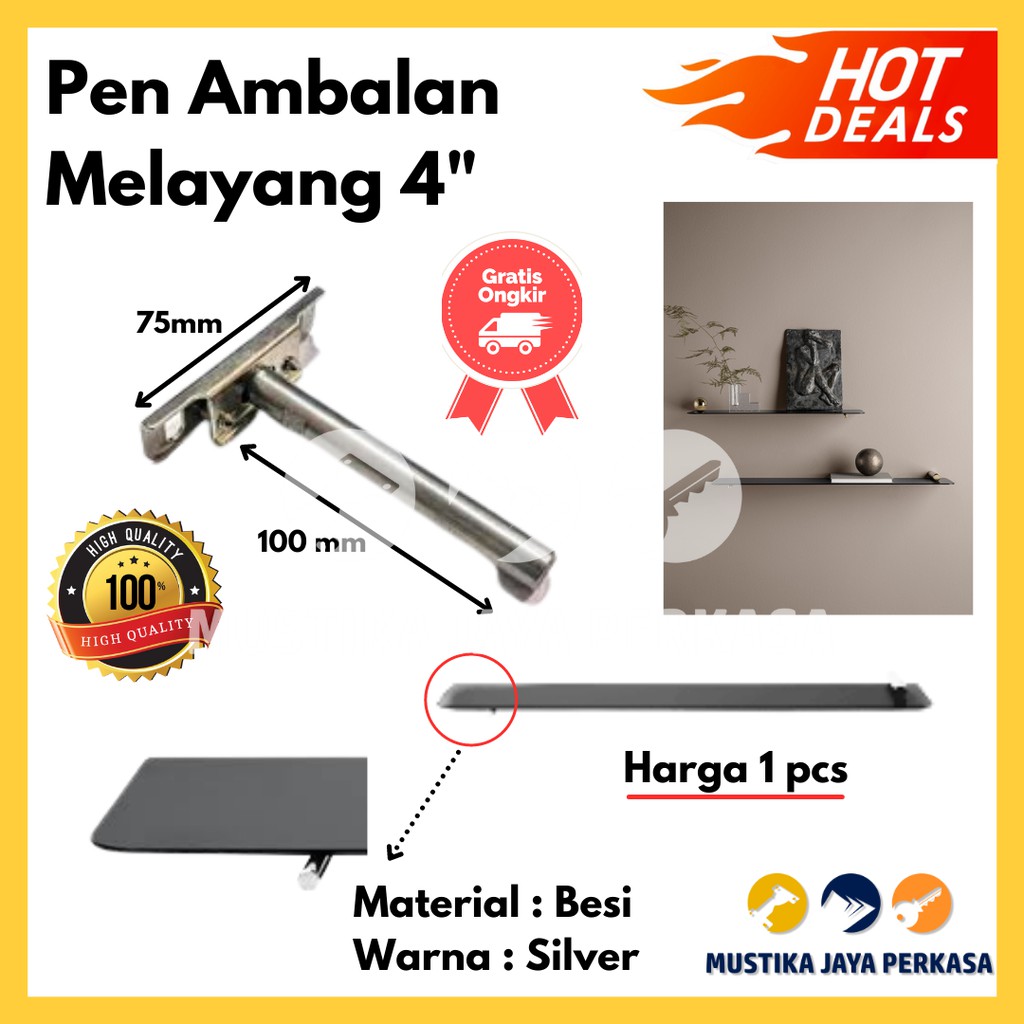 Ambalan Pen Melayang Bracket Layang Holo Rak Layang 4&quot; Murah