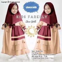 Cpfashion Farelly kids Gamis Anak Usia 2~7 Tahun Plus Hijab