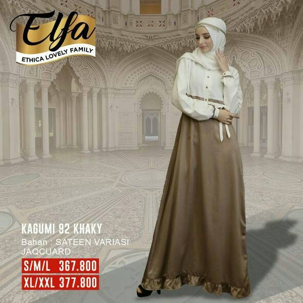 Gamis Ethica Kagumi 92 Khaki / Gamis Ethica Original / GAMIS ETHICA / BAJU GAMIS ETHICA / GAMIS MODE