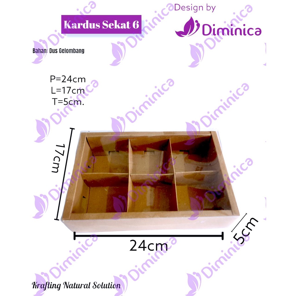 Kardus Sekat Mata6/Kardus Sekat isi6pcs/Box Sekat Pie Buah