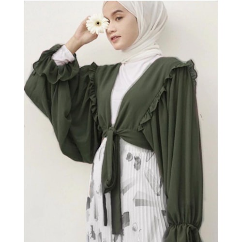 Kardigan Fashion Wanita Outfit Wanita Kekinian Oootd Wanita Outer Wanita Crop Top Kekinian Bukan Jum