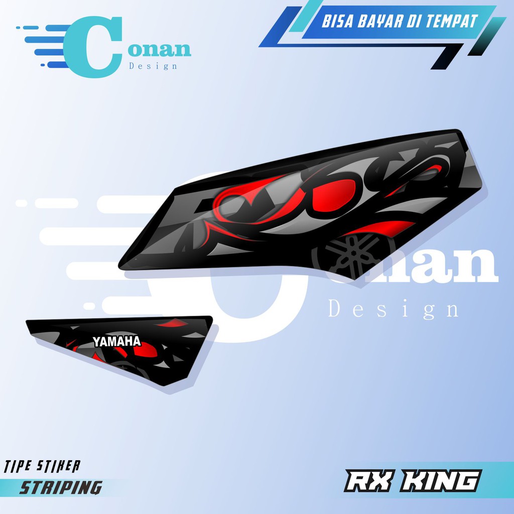Scotlite Sticker Striping Variasi Yamaha RX King Line Abstrak Skotlite Motor Variasi