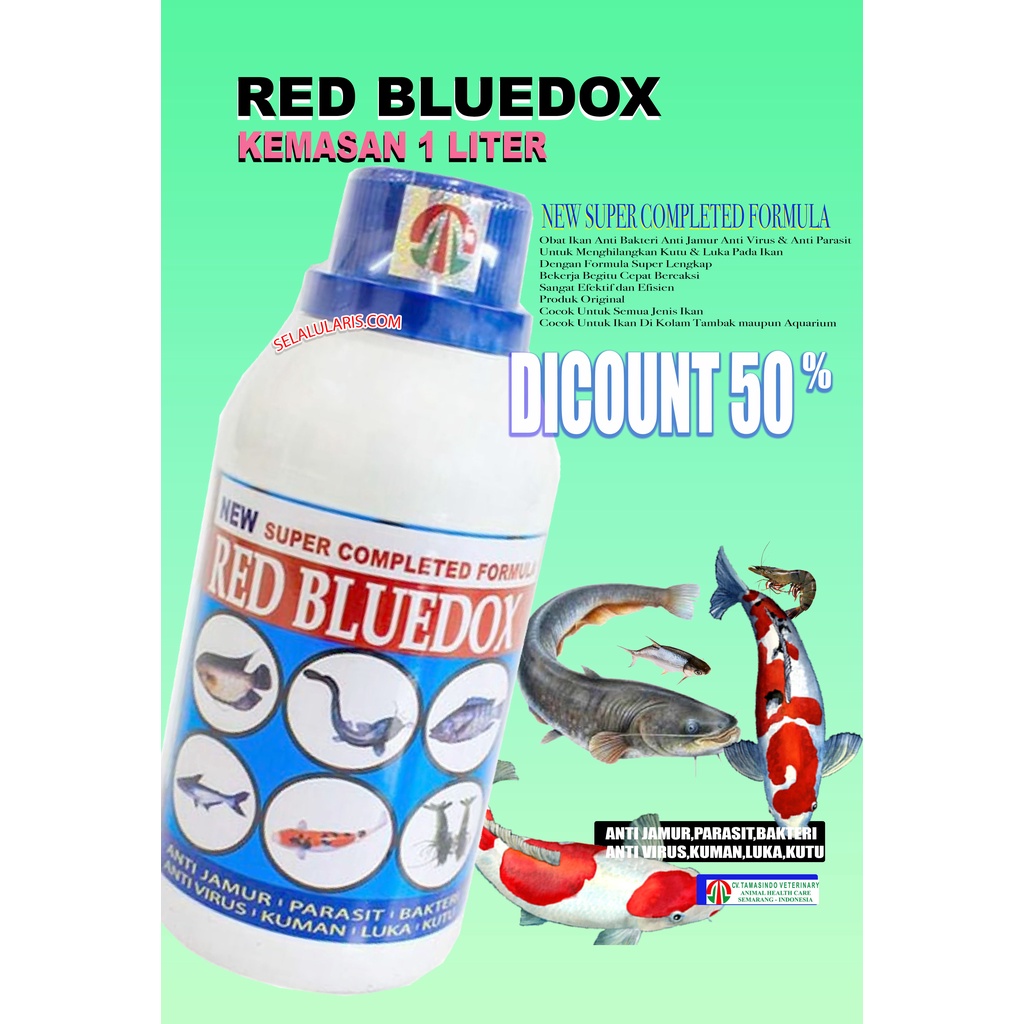 BLUEDOX 1000 ML OBAT JAMUR IKAN FIRST HAND MANJUR RED BLUE DOX 1000 ml REDBLUEDOX 1000 ml RED BLUEDOX 1 LITER