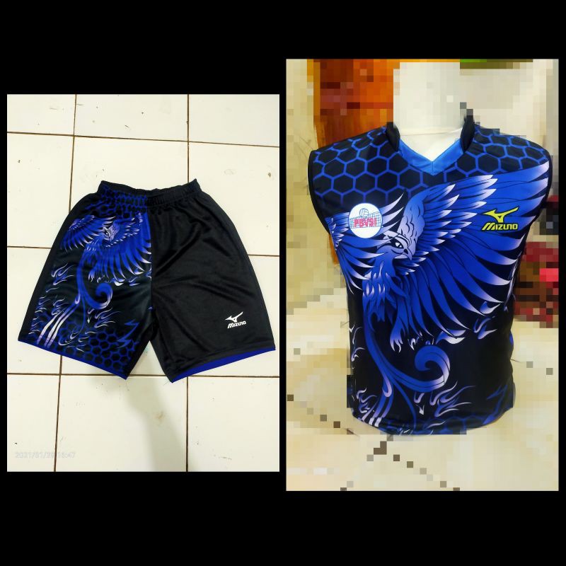 BAJU VOLI SINGLET.STELAN VOLI.JERSEY PRINTING SINGLET