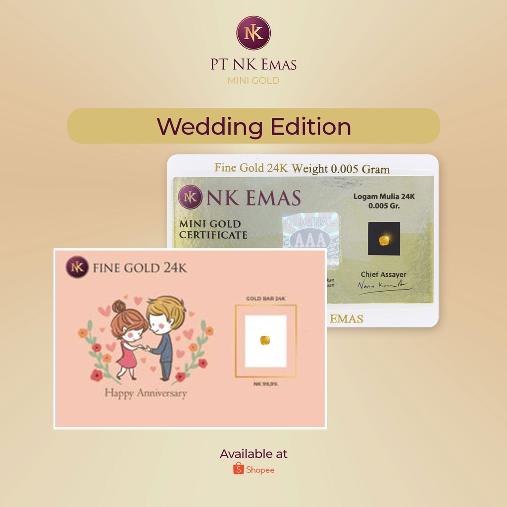 NK Mini Gold 0.005 Gram (Wedding Envelope)