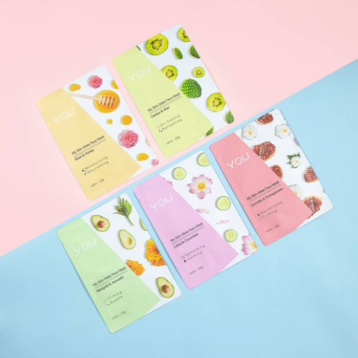 Download You My Skin Mate Face Mask 3 In 1 Sheet Mask Y O U Shopee Indonesia PSD Mockup Templates