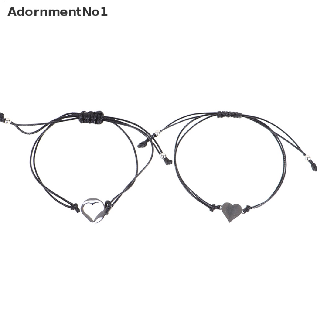 (AdornmentNo1) 2pcs / Set Gelang Tangan Stainless Steel Motif Tulisan Mom / Daughter Untuk Ibu / Anak