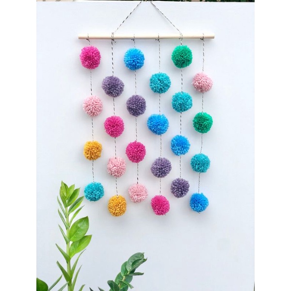 (READY STOK) Pom pom wall hanging/ hiasan dinding/ dekorasi rumah