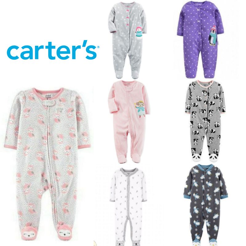 sleepsuit carters fleece | sleepsuit Newborn | Sleepsuit Bayi | Sleepsuit piyama bayi |bodysuit bayi