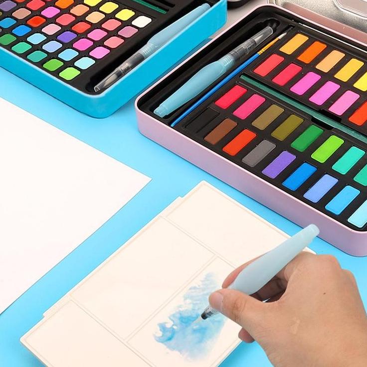 

LANGSUNG ATC.. carkoci Produk Asli 36/48Water Color Set - Alat Cat Air Set (Termasuk Kuas dan Kertas Gambaran)Barang spot