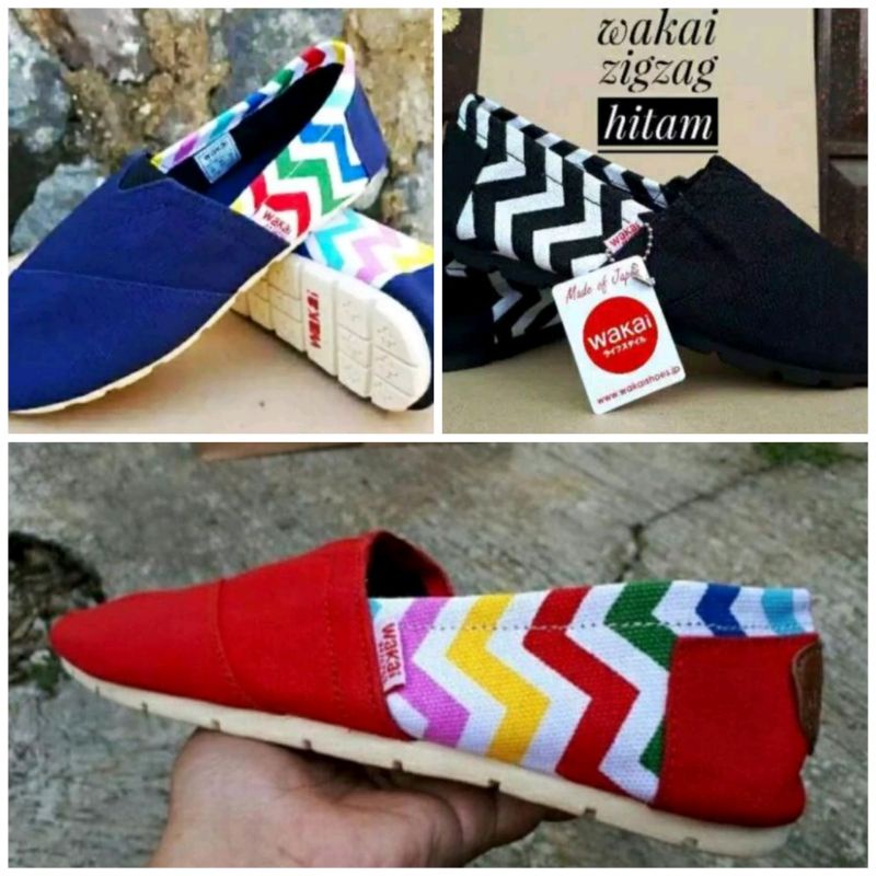 Sepatu pria wanita slip on wakai