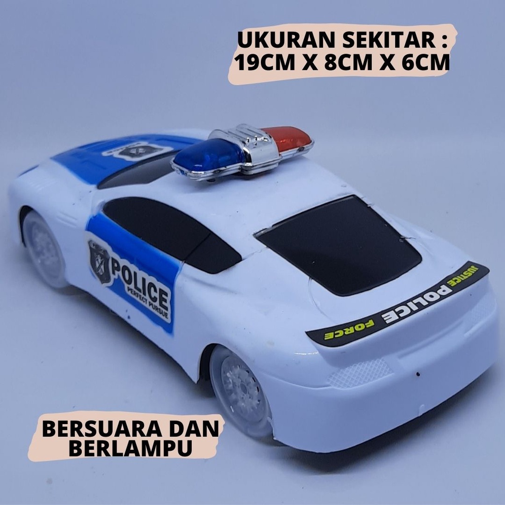 Promo Mainan Anak Mobil Polisi Patroli  SuperCar Ada Musik Lampu Dan Bisa Berbelok Sendiri