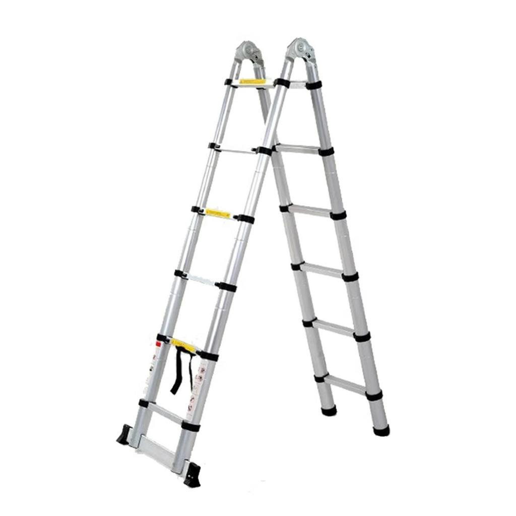 Tangga Lipat Aluminium Teleskopik 3.8M (1,9M+1,9M)  Single Telescopic Ladder 3.8 M - V5A1 Megahomedecor Tangga Lipat Multifungsi