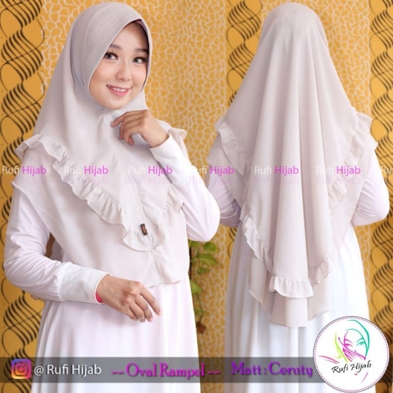 KIMAR OVAL STANDAR REMPEL/HIJAB OVAL 2 LAYAR STANDAR REMPEL/KERUDUNG OVAL STANDAR REMPEL