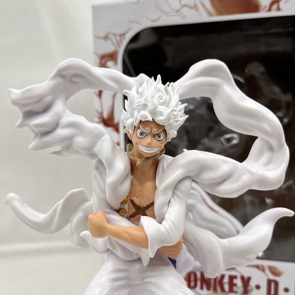 Mainan Action Figure Model Anime One Piece Luffy GEAR 5 Nika Sun God Kepala Ganda Bahan PVC Untuk Hadiah Anak