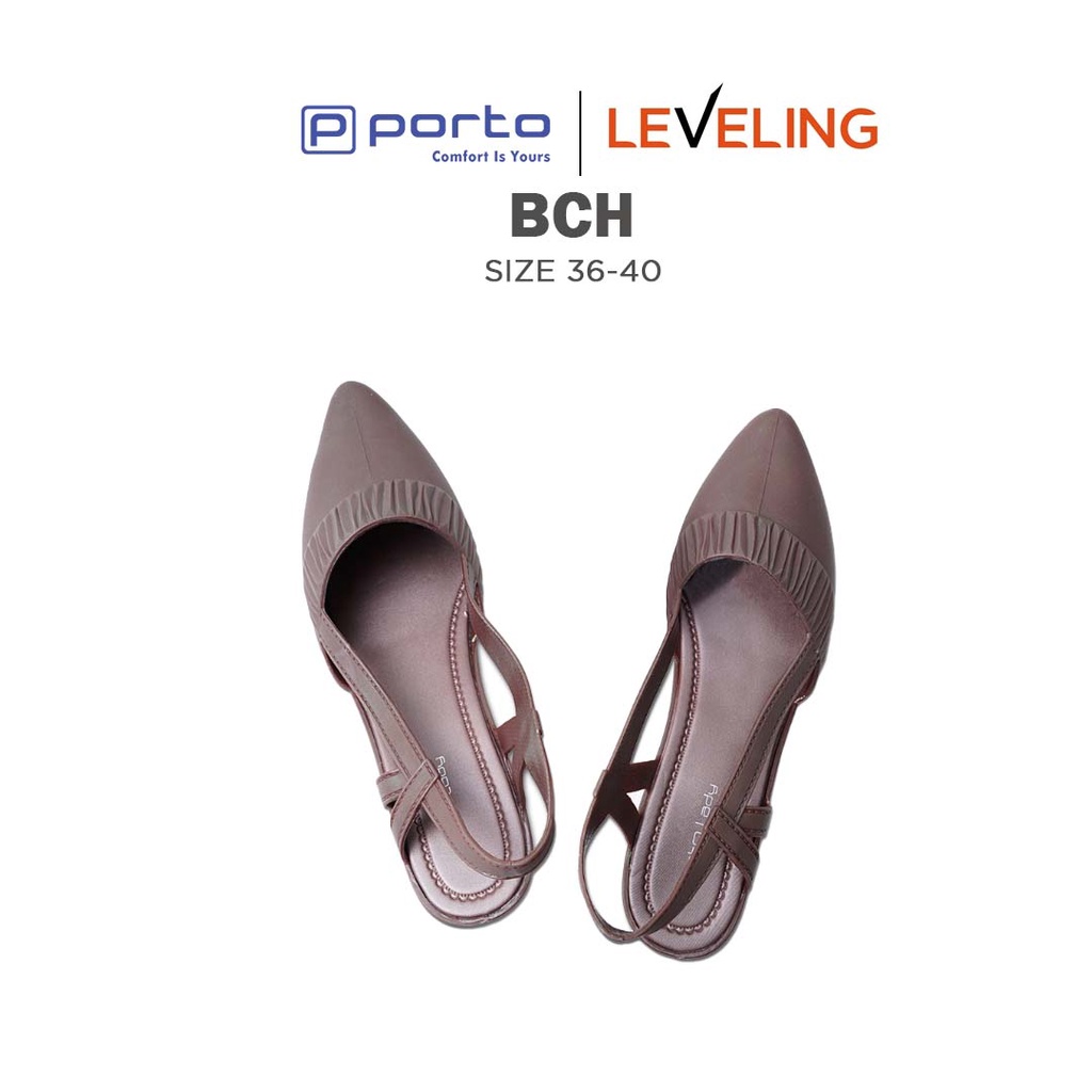 BCH - Porto Leveling Sepatu Wanita Wedges Heels 4CM Terbaru Korea Casual Nyaman dan Berkualitas Original Porto Lady