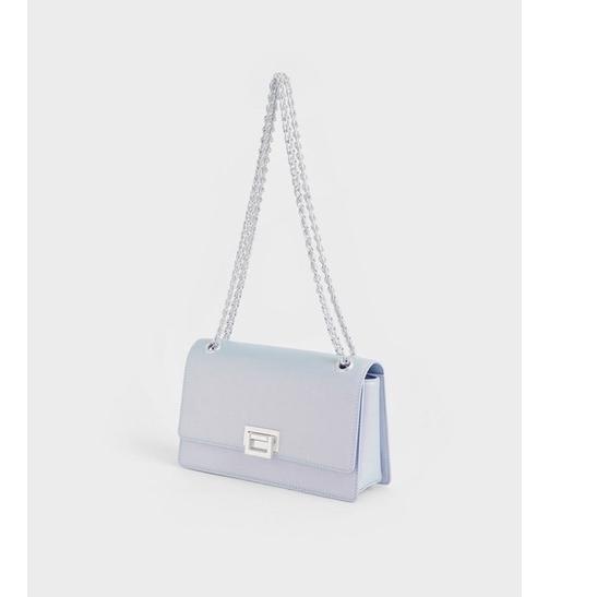 SALE TAS WANITA CK Textured Chain HANDLE  Shoulder Bag - 718#