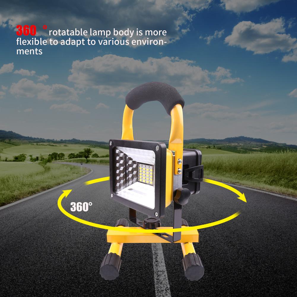 Lampu Senter Proyek Bisa mode Strobo untuk Signal hati hati atau bahaya, Recharge, Anti Air  Lampu LED Outdoor 18650 30W - W804 Waterproof IP65 30W LED Flood Light Portable Construction Site SpotLight Rechargeable Outdoor Work LED Emergency Light