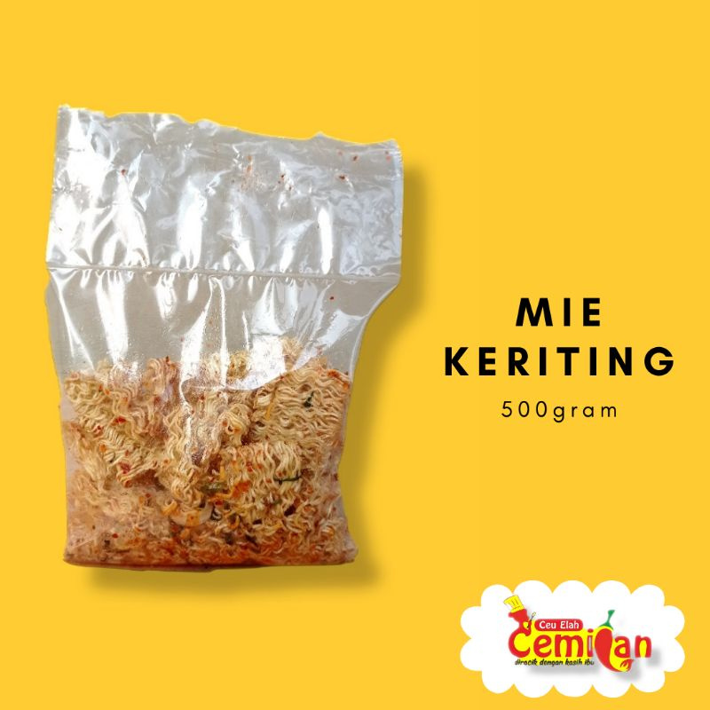 

Mie keriting kering pedas kemasan 500 gram cemilan ceu elah