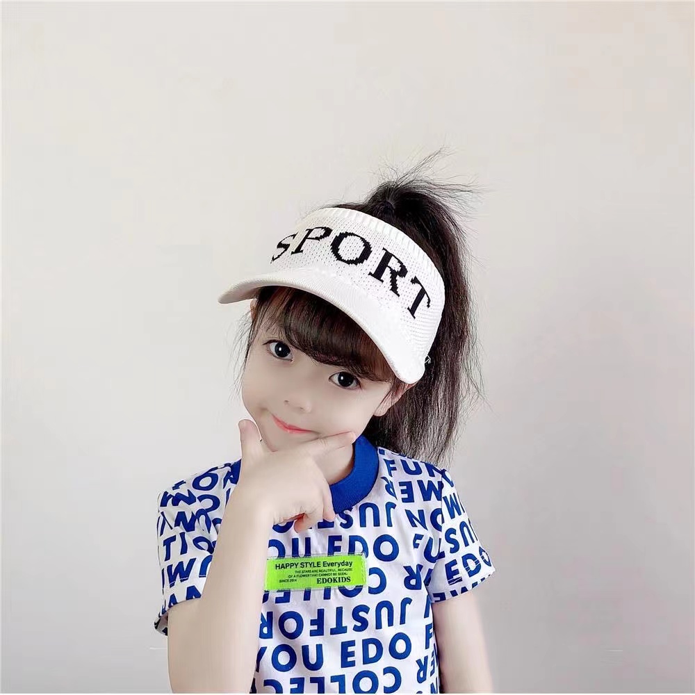 (Hello Girl)MZ13 TOPI ANAK KNIT VISOR TOPI SENAM OLAHRAGA TOPI SPORT IMPORT