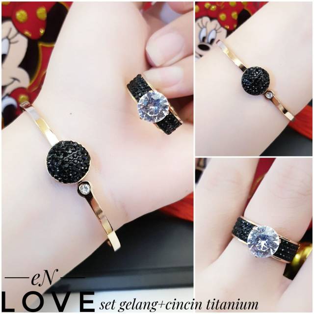 Titanium gelang dan cincin 1815i