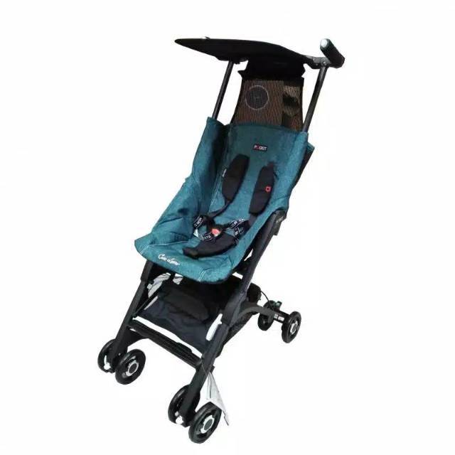 Stroller Dorongan Bayi Cocolatte Pockit RMD Knit CL 8381-Lake Blue &amp; Grey