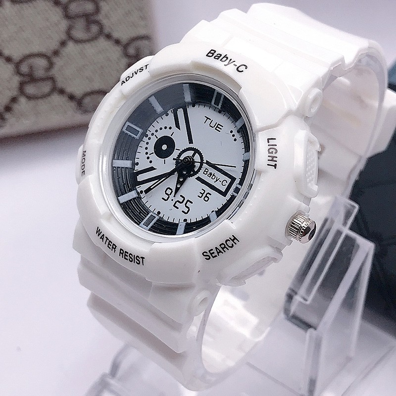 [✅COD] JAM TANGAN SPORT PRIA WANITA TALI RUBBER ANTI AIR ALL GENDER JAM WATER RESIST