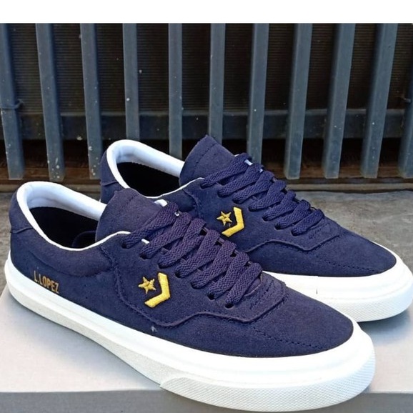 SEPATU Converse L Lopez Navy Gold Suede sepatu pria keren nyaman sepatu converse terlaris CV-Lopez
