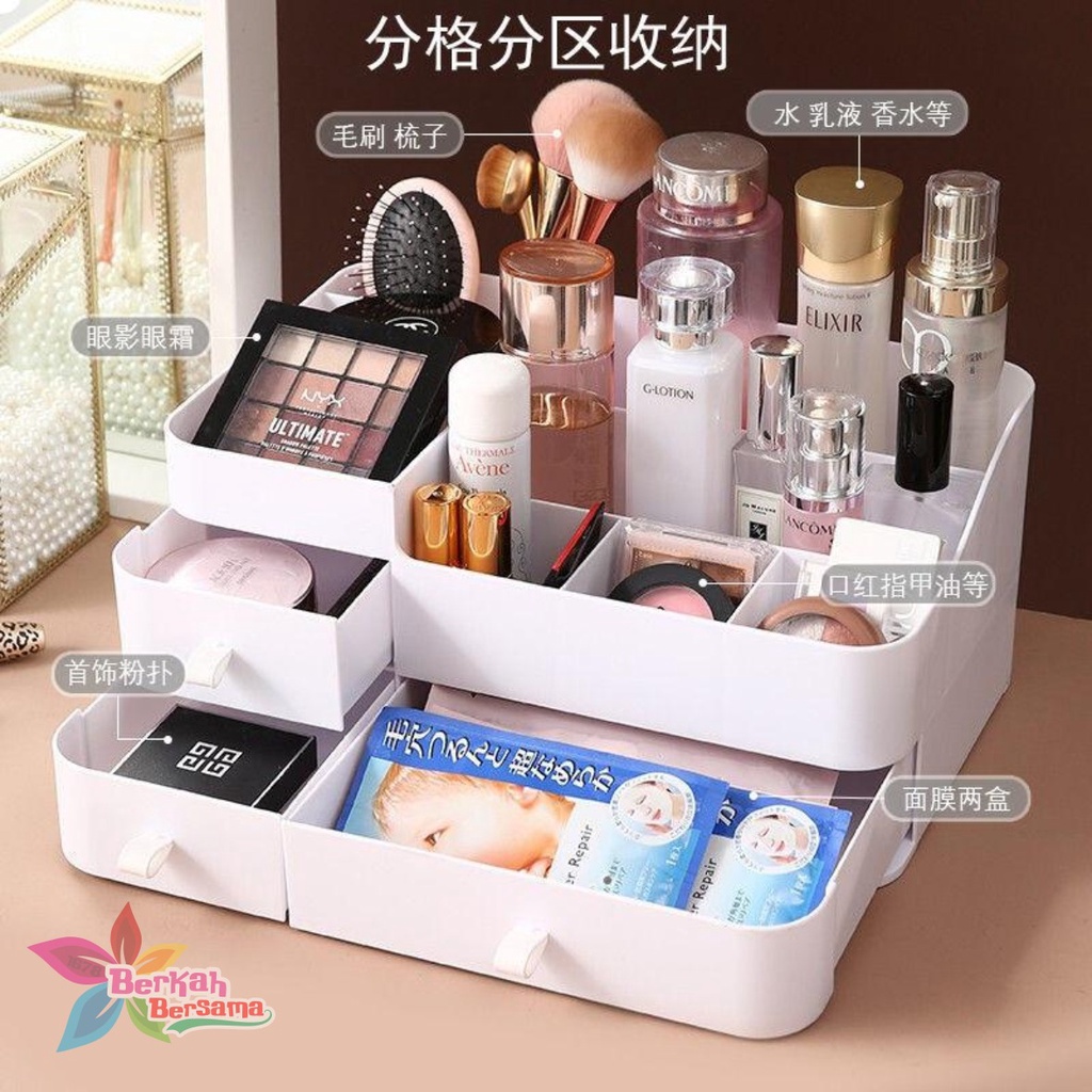 RT18 Rak Kosmetik Kotak Penyimpanan Make up Storage box tempat Skincare laci mini SERBAGUNA BB5969