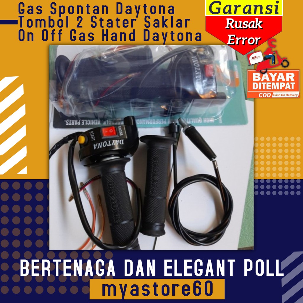 Gas Spontan Tombol 2 Stater Saklar On Off Gas Hand Semua Motor Universal