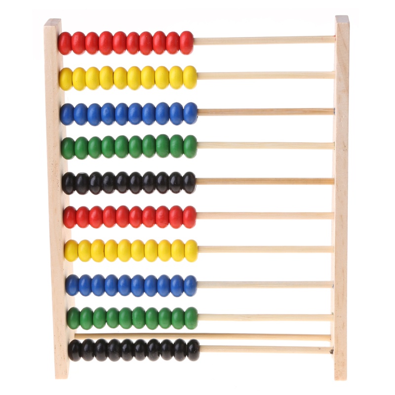 Mary Abacus 10-row Colorful Beads Counting Kid Maths Belajar Mainan Edukasi