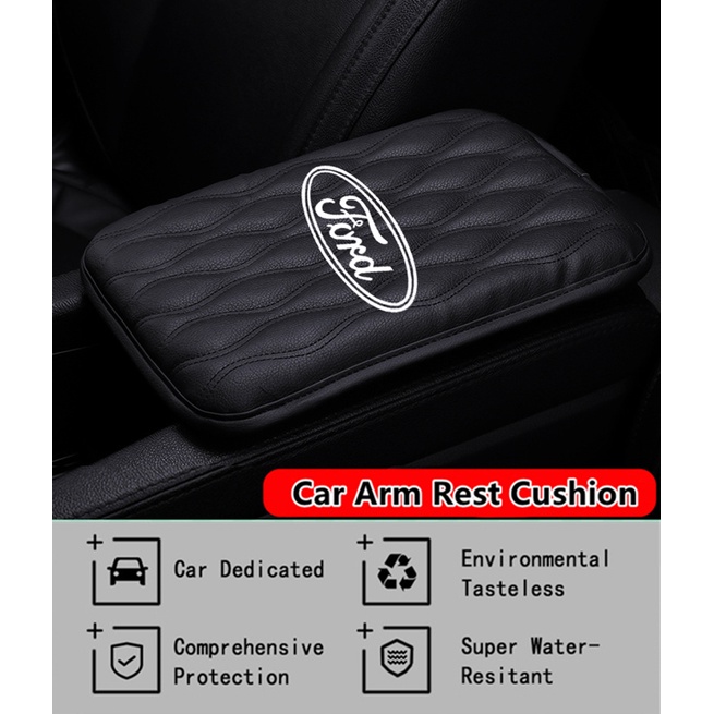 (G-CLUB) Bantalan Sandaran Lengan Mobil Universal Bahan Kulit Lembut Untuk Ford Ranger Fiesta Fiesta F-150