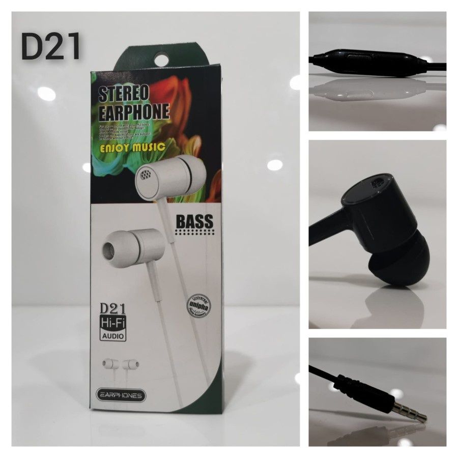 BOS - HF L29 / D21 | HANDSFREE HENSET EARPHONE L-29 / D-21 UNIVERSAL JACK 3.5MM GROSIR