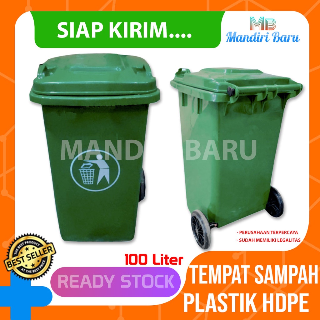 Tong Sampah  Plastik HDPE 100 Liter Beroda