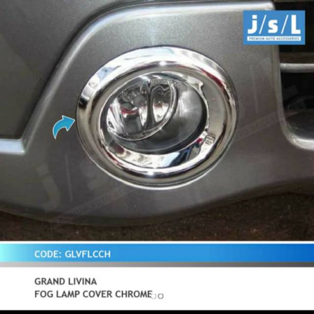 Cover foglamp grand Livina chrome jsl