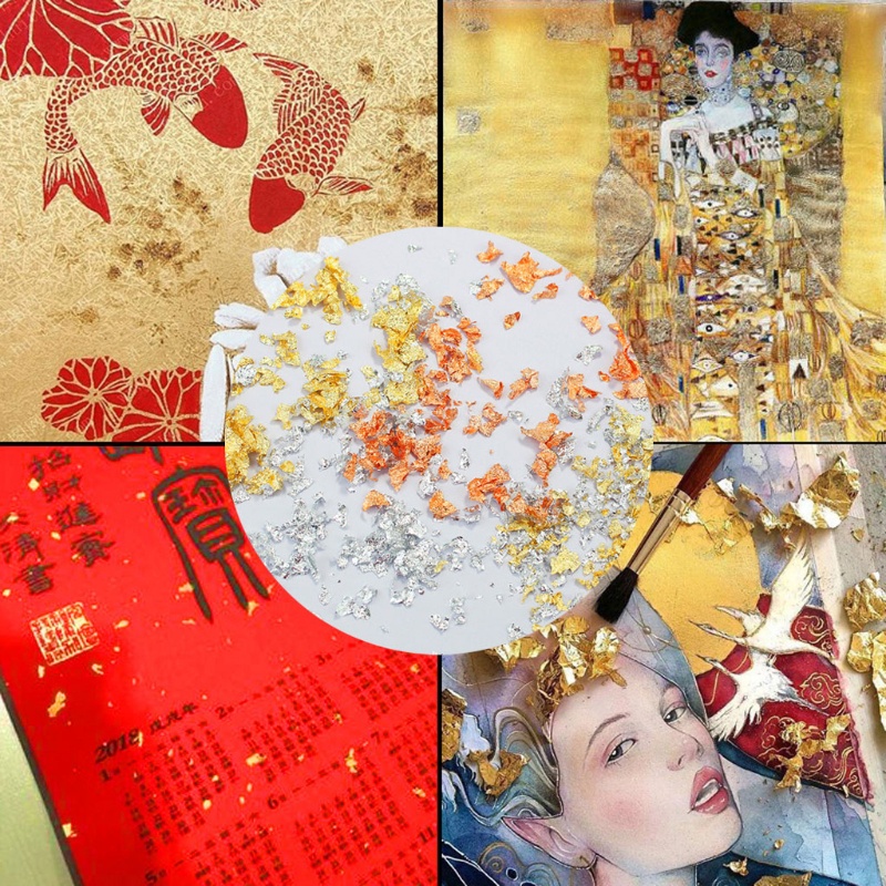 SIY  Gilding Metallic Foil Flakes Set for Resin Art Painting and Crafts Nail Art