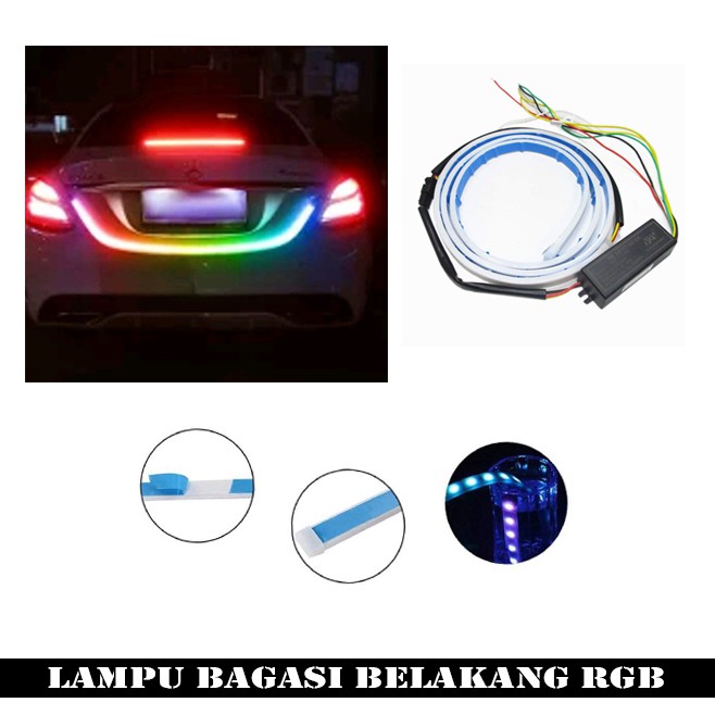 Strip LED Lampu Bagasi Belakang Mobil RGB 2 Meter