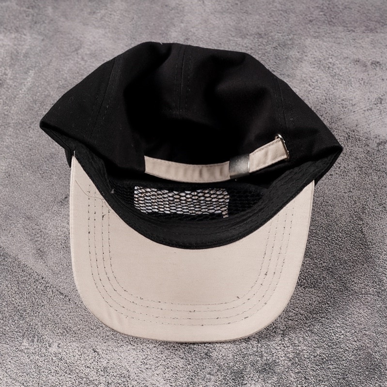 Topi 6 Panel Distro Motif Black-Stone Bordir