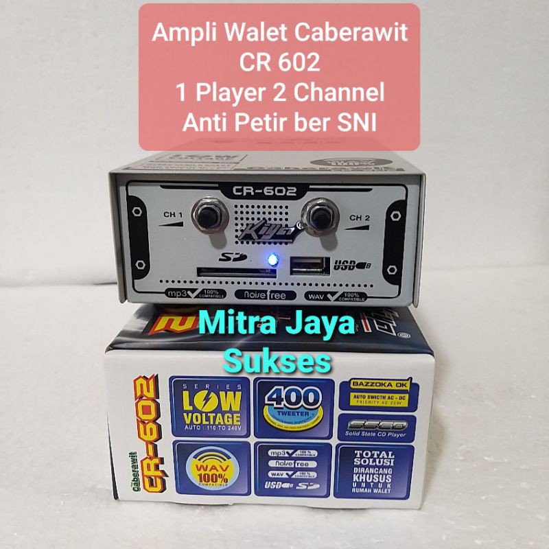 Ampli walet Caberawit kiya CR 602 Anti Petir Amplifier Walet CR602