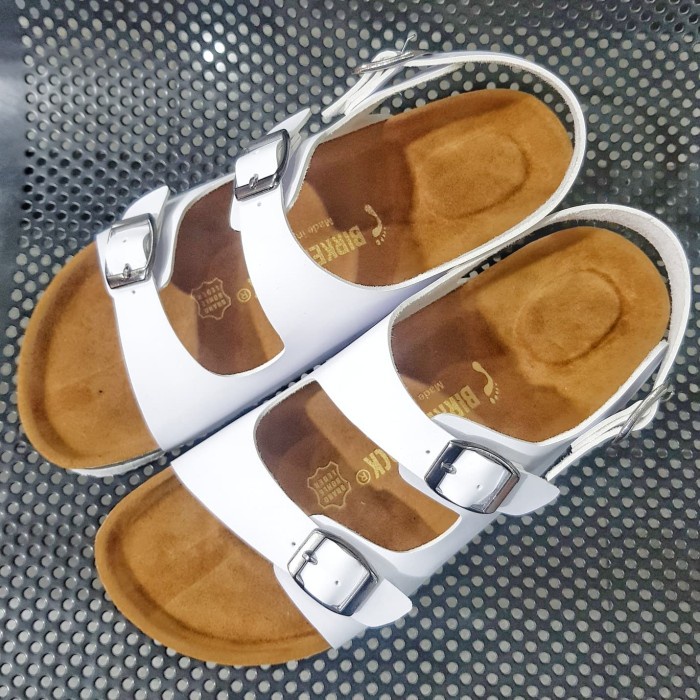 SEPATU SANDAL BIRKENSTOCK WANITA MILANO PUTIH PREMIUM - PUTIH, 36