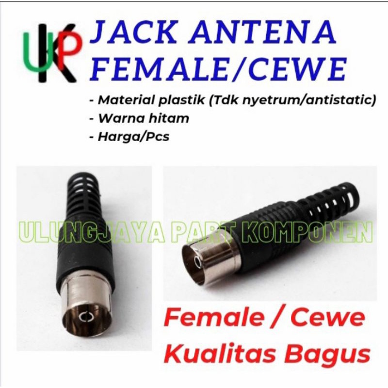 jack antena tv cewe kualitas bagus - jek antena tv female