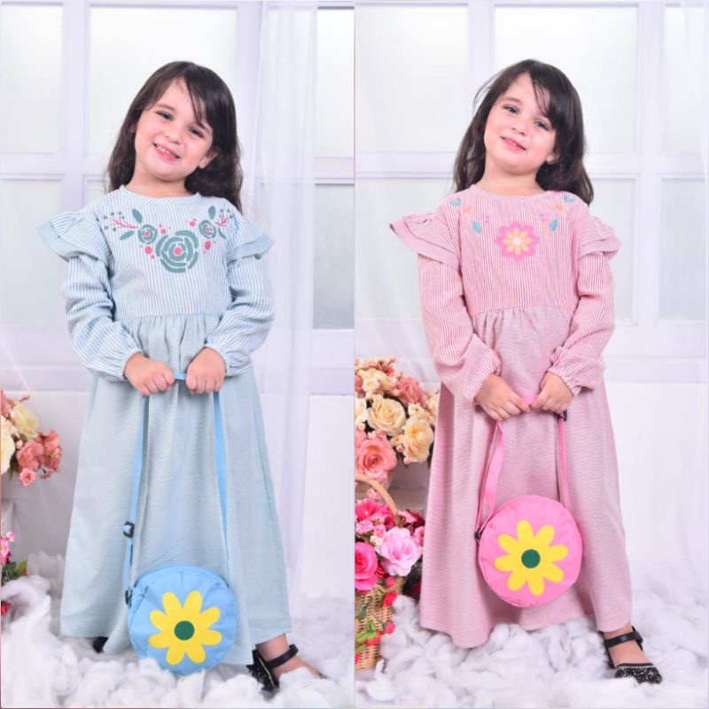 JOVANKA LABEL GAMIS DOUBLE RUFFLE + TAS BULAT LUCU