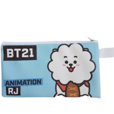 BT21 PENCIL CASE TAS KOSMETIK TEMPAT PENSIL PULPEN POUCH KPOP BANGTAN BOYS