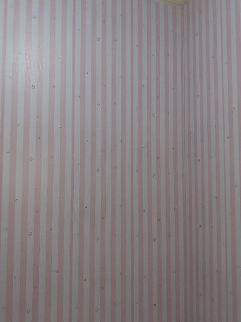 Wallpaper Dinding Garis Bintang Pink