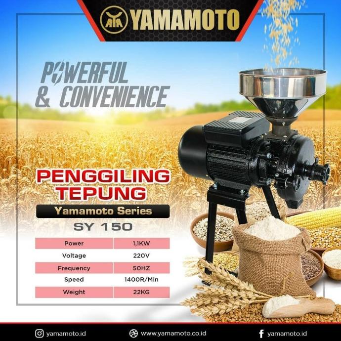 Mesin Giling Tepung Kopi SY 150 Listrik YAMAMOTO .