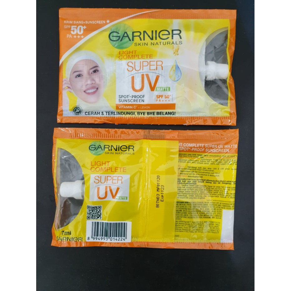 Garnier Super UV Spot Proof Sunscreen SPf 50+ PA+++ Skin Care 7ml / 30 ml Matte &amp; Natural Finish