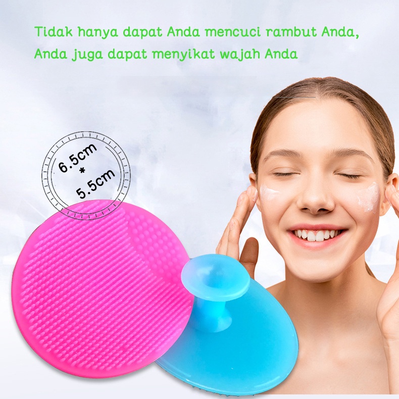 Sikat pembersih wajah/Sikat sampo bayi/Sikat Wajah Pembersih Komedo Silicone Sikat Pembersih Muka Facial Pad/Sikat silikon  L222