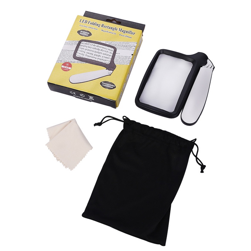 

H7Y Foldable Magnifier Kaca Pembesar Dengan Lampu 5 LED Untuk Membaca Magnifying Glass