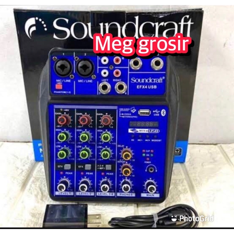 mixer audio mini soundcraft efx4 usb / mixer audio 4 chenel