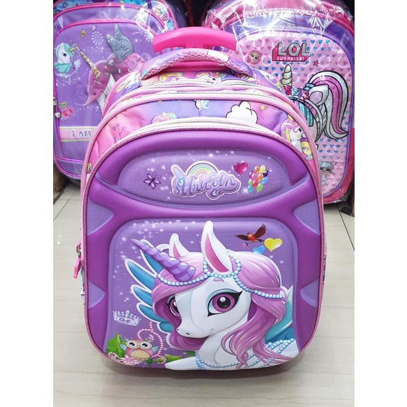 Nice Stuff Tas Punggung Wanita Cewek Polo Pallazo Alto Sekolah FO184 Tas Roda Dorong Troley TK / PG 